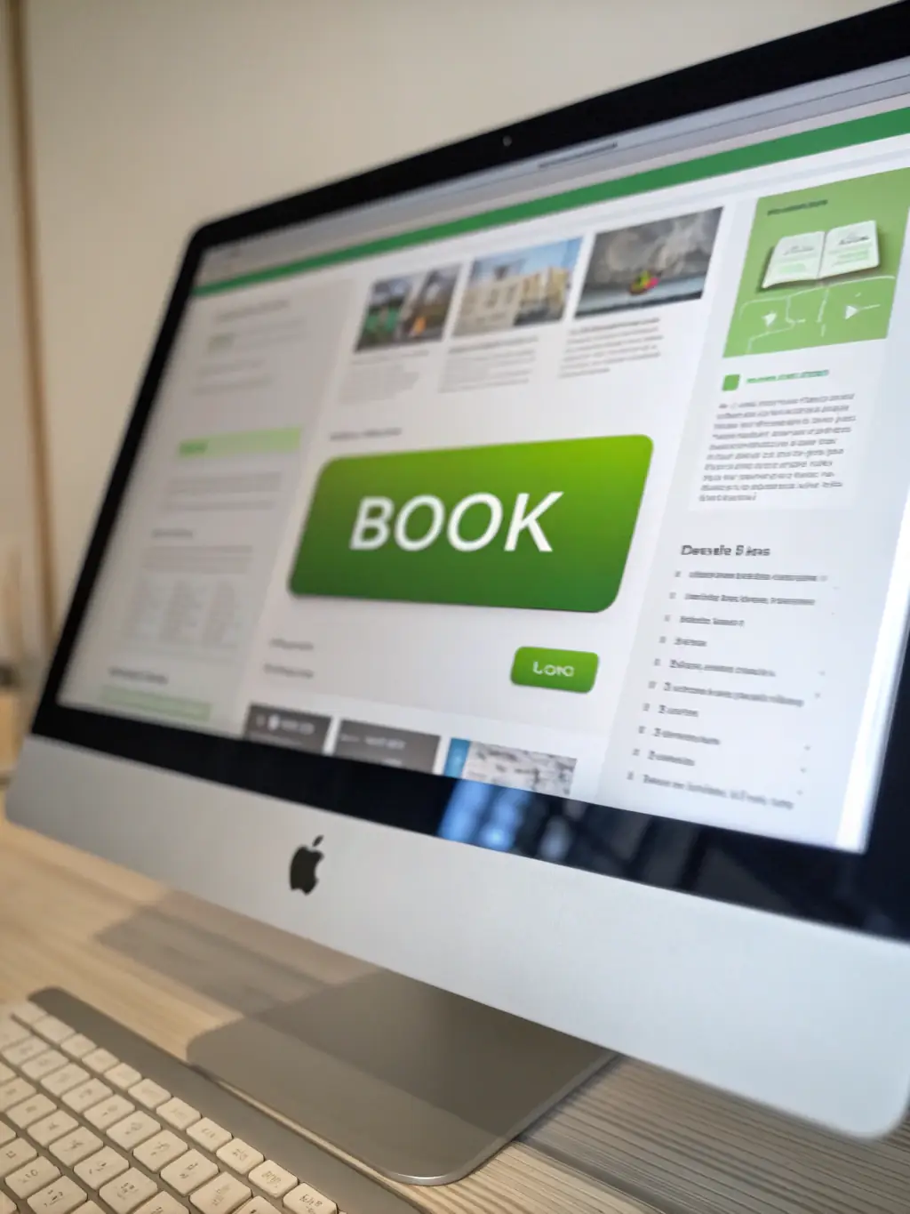 A clean, modern website interface showcasing a streamlined appointment booking process, emphasizing ease of use and efficiency.